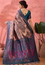 Load image into Gallery viewer, Teal Silk Saree With Blouse
