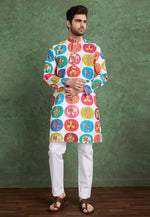 Load image into Gallery viewer, White Rayon Kurta Pajama