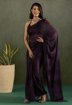 Load image into Gallery viewer, Wine Chiffon Lehenga Saree