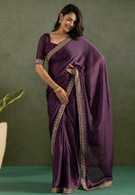 Load image into Gallery viewer, Wine Chiffon Lehenga Saree