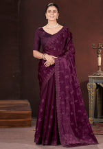 Load image into Gallery viewer, Wine Silk Saree With Blouse
