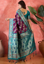 Load image into Gallery viewer, Wine Silk Saree With Blouse