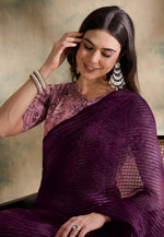 Load image into Gallery viewer, Wine Silk Saree With Blouse