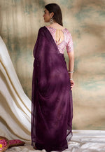 Load image into Gallery viewer, Wine Silk Saree With Blouse