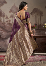 Load image into Gallery viewer, Wine Silk Saree With Blouse