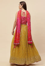 Load image into Gallery viewer, Yellow Georgette Lehenga Choli
