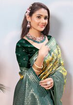 Load image into Gallery viewer, Yellow Kanjivaram Silk Saree With Blouse