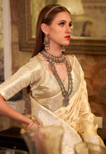 Load image into Gallery viewer, Yellow Satin Silk Saree With Blouse