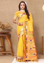 Load image into Gallery viewer, Yellow Silk Saree With Blouse