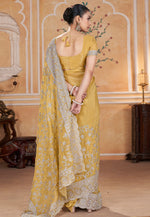 Load image into Gallery viewer, Yellow Silk Saree With Blouse
