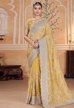 Load image into Gallery viewer, Yellow Silk Saree With Blouse