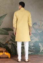 Load image into Gallery viewer, Yellow Viscose Kurta Pajama With Stole