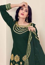 Load image into Gallery viewer, Green Soft Silk Patiala Suit
