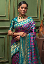 Load image into Gallery viewer, Pink Banarasi Silk Saree With Blouse