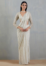 Load image into Gallery viewer, Off White Soft Net Sequence Saree