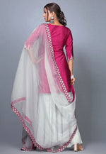 Load image into Gallery viewer, Magenta Raw Silk Pakistani Salwar Kameez
