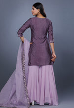 Load image into Gallery viewer, Light Purple Raw Silk Pakistani Suit
