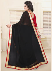 Black Georgette Light Weight Saree
