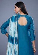 Load image into Gallery viewer, Teal Muslin Pakistani Sharara Suit
