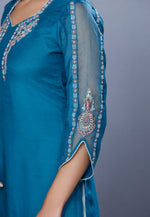 Load image into Gallery viewer, Teal Muslin Pakistani Sharara Suit
