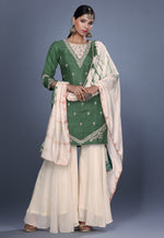 Load image into Gallery viewer, Green Silk Pakistani Suit
