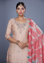 Load image into Gallery viewer, Peach Muslin Pakistani Salwar Kameez
