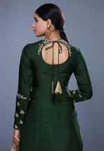 Load image into Gallery viewer, Green Silk Pakistani Sharara Suit
