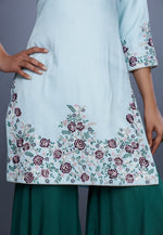 Load image into Gallery viewer, Sky Blue Silk Pakistani Suit
