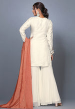 Load image into Gallery viewer, Cream Silk Pakistani Salwar Kameez
