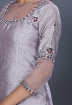 Load image into Gallery viewer, Grey Raw Silk Sharara Suit
