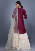 Load image into Gallery viewer, Purple Silk Pakistani Suit
