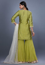 Load image into Gallery viewer, Light Green Raw Silk Pakistani Salwar Kameez
