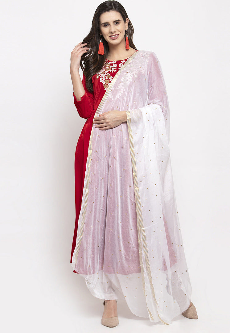 Red Velvet Readymade Kameez With Pant