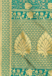 Green Banarasi Silk Festival Wear Saree