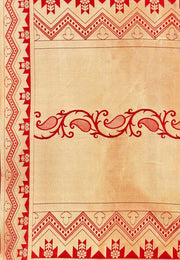 Red Banarasi Silk Festival Wear Saree
