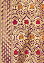 Load image into Gallery viewer, Violet Banarasi Silk Saree With Blouse