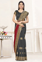 Load image into Gallery viewer, Red Banarasi Silk Half N Half Saree