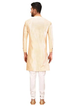Load image into Gallery viewer, Beige Art Silk Indo Western Suit
