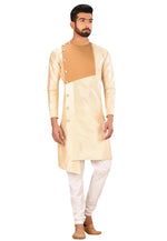 Load image into Gallery viewer, Beige Art Silk Indo Western Suit
