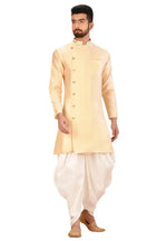 Load image into Gallery viewer, Beige Art Silk Indo Western Suit
