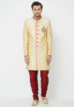 Load image into Gallery viewer, Beige Art Silk Sherwani
