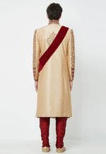 Load image into Gallery viewer, Beige Art Silk Sherwani
