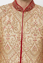 Load image into Gallery viewer, Beige Art Silk Sherwani
