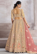 Load image into Gallery viewer, Beige Banarasi Silk Circular Lehenga Choli
