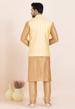 Load image into Gallery viewer, Beige Banarasi Silk Kurta Pajama With Jacket

