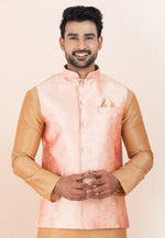 Load image into Gallery viewer, Beige Banarasi Silk Kurta Pajama With Jacket

