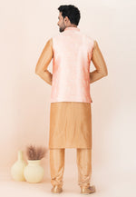 Load image into Gallery viewer, Beige Banarasi Silk Kurta Pajama With Jacket
