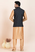Load image into Gallery viewer, Beige Banarasi Silk Kurta Pajama With Jacket
