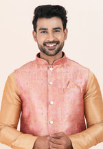 Load image into Gallery viewer, Beige Banarasi Silk Kurta Pajama With Jacket
