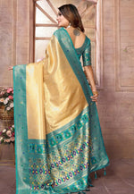 Load image into Gallery viewer, Beige Banarasi Silk Saree
